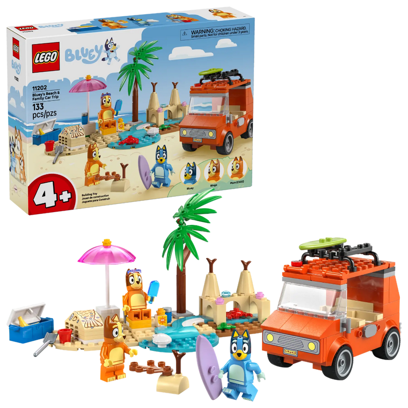 Lego 11202 Bluey Bluey's Beach & Family Car Trip (133 Pieces)
