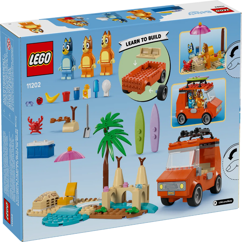 Lego 11202 Bluey Bluey's Beach & Family Car Trip (133 Pieces)