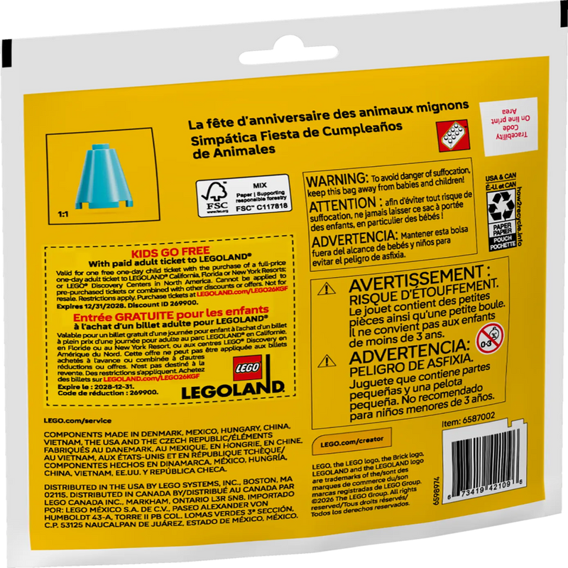 Lego 30715 Recruitment Bags Cute Animal Birthday Party (64 Pieces)
