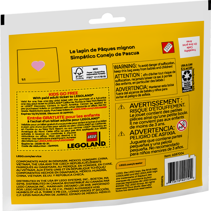 Lego 30716 Recruitment Bags Cute Easter Bunny (66 Pieces)-Construction-LEGO-Toycra