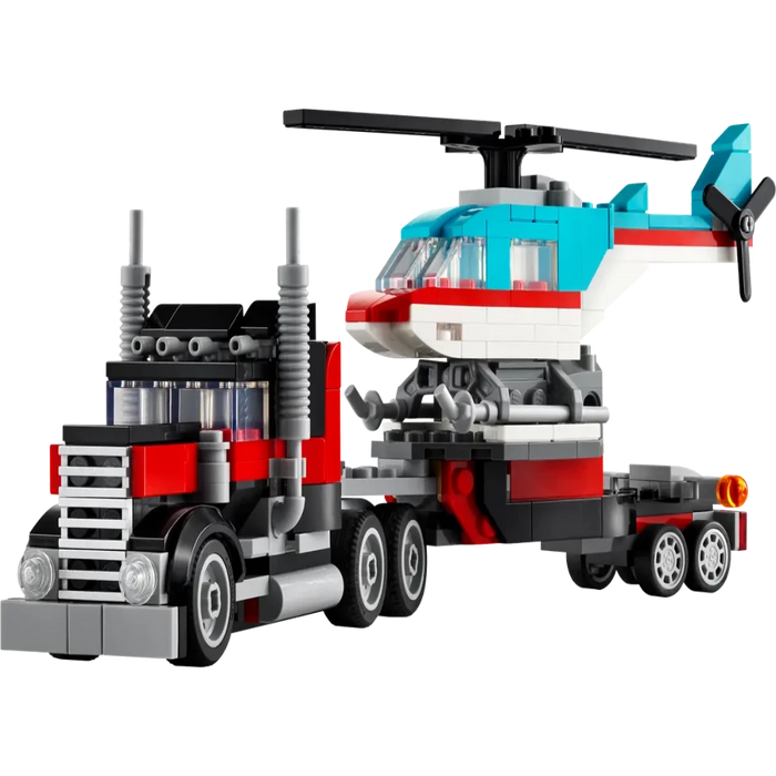 Lego 31146 Creator 3-in-1 Flatbed Truck with Helicopter ( 270 Pieces )-Construction-LEGO-Toycra