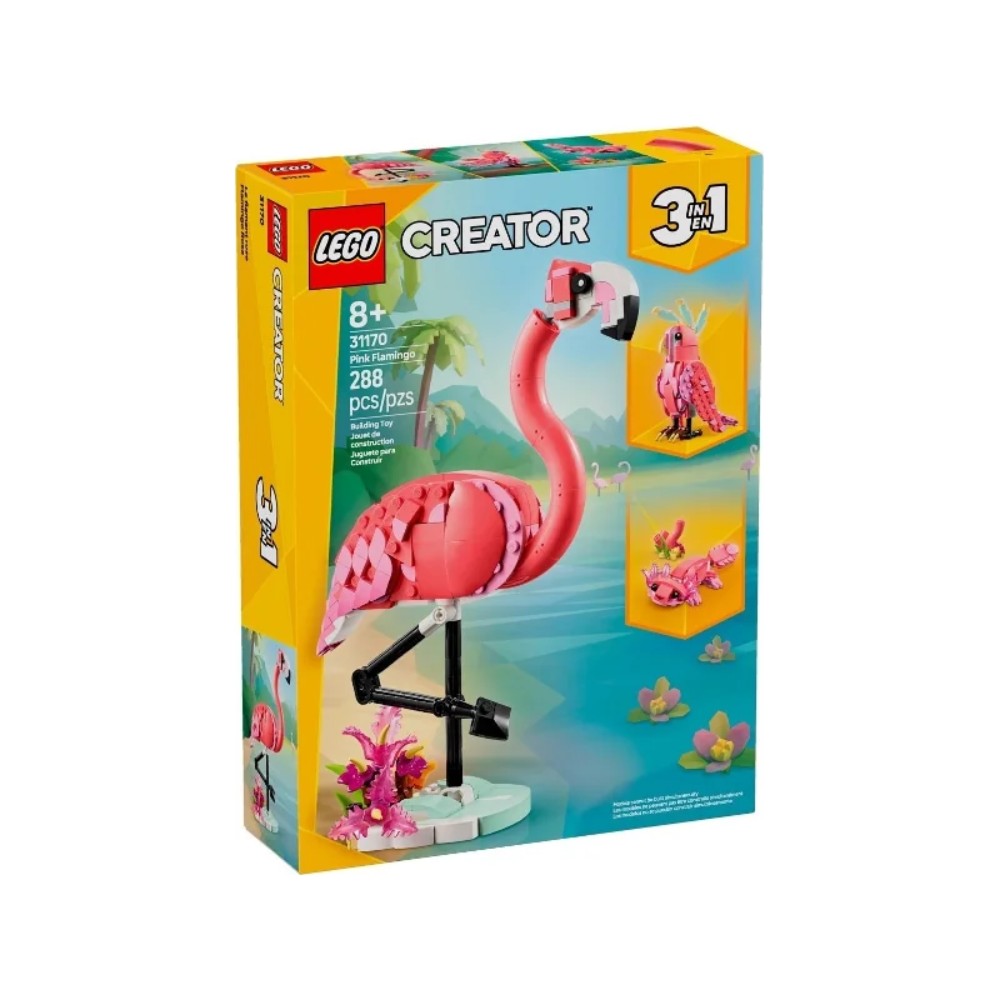 Lego 31170 Creator 3 In 1 Wild Animals: Pink Flamingo (288 Pieces)