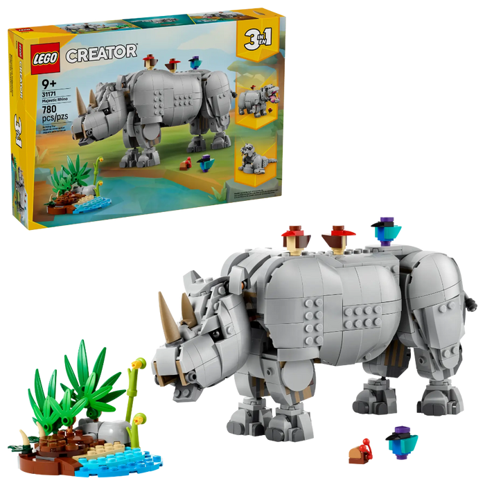 Lego 31171 Creator Wild Animals: Majestic Rhino with Birds (780 Pieces)-Construction-LEGO-Toycra