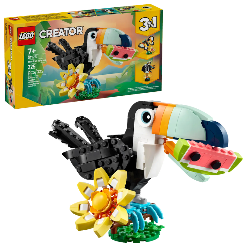 Lego 31173 Creator 3 In 1 Wild Animals : Tropical Toucan (225 Pieces)
