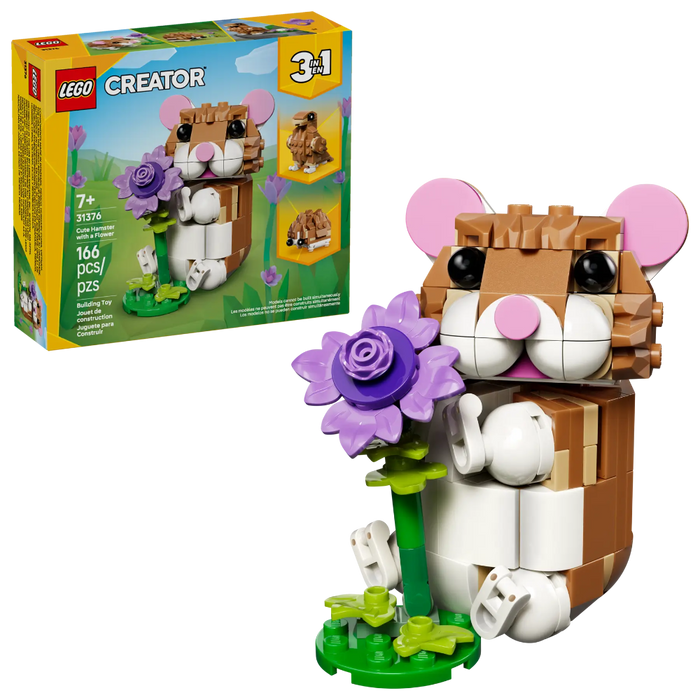 Lego 31376 Creator Cute Hamster With A Flower (166 Pieces)-Construction-LEGO-Toycra