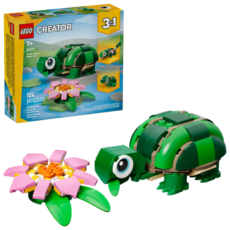 Lego 31377 Creator Turtle With A Water Lily Flower (124 Pieces)