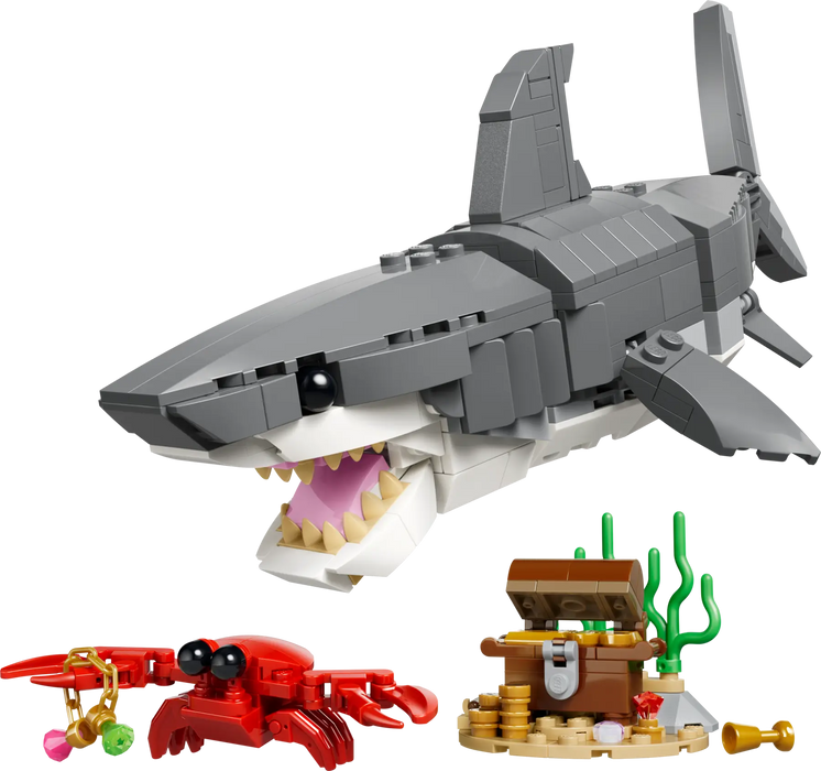 Lego 31381 Creator Fierce Shark with A Treasure Chest (379 Pieces)-Construction-LEGO-Toycra
