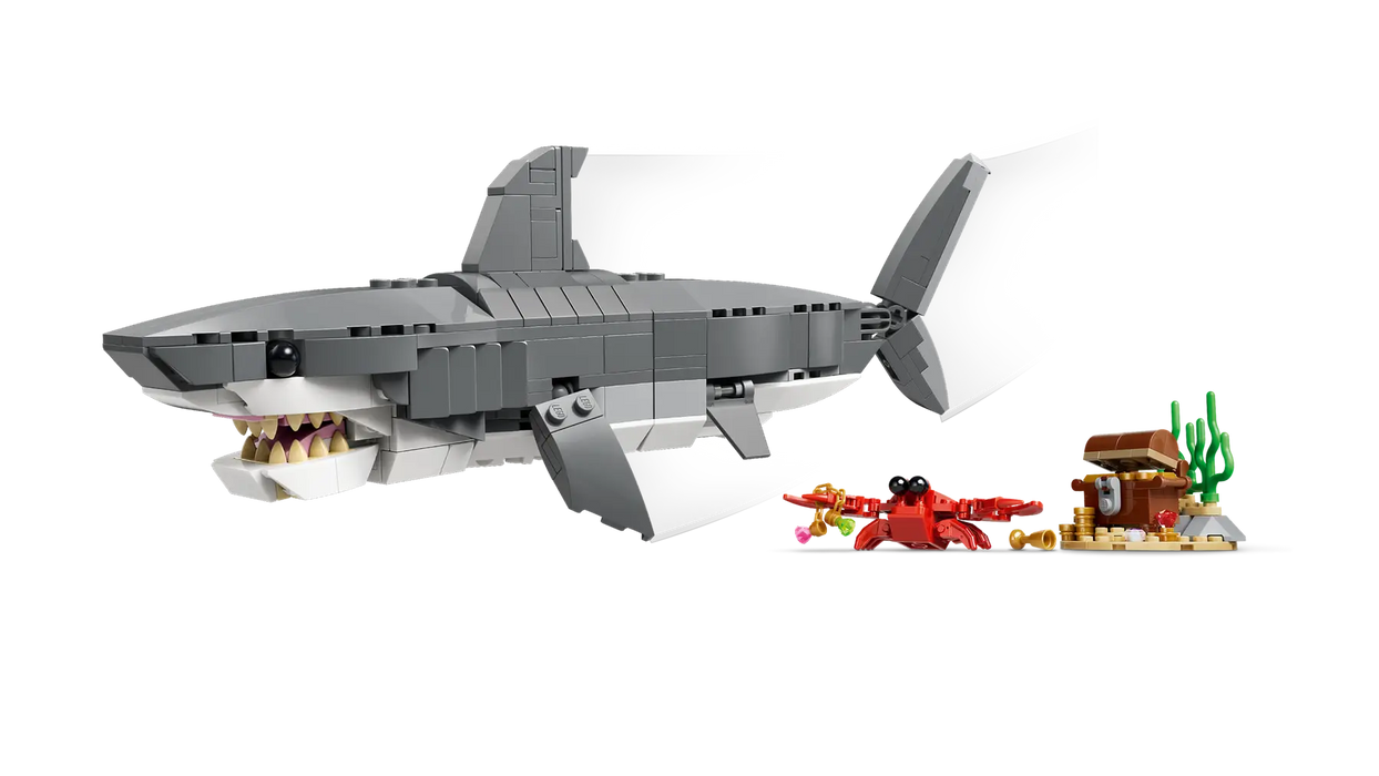 Lego 31381 Creator Fierce Shark with A Treasure Chest (379 Pieces)-Construction-LEGO-Toycra
