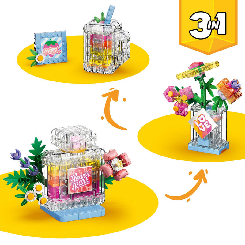 Lego 31383 Creator 3 In 1 Floral Decor Perfume Bottle (286 Pieces)