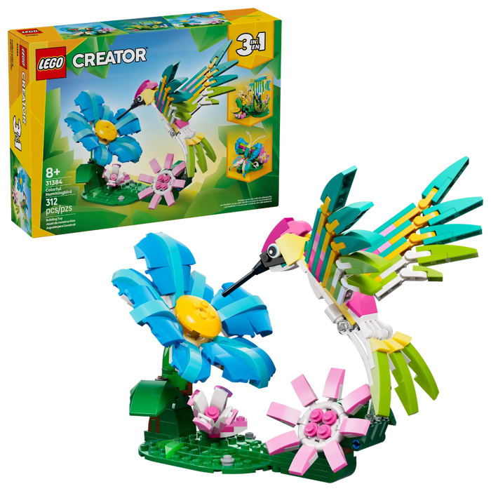 Lego 31384 Creator Wild Animals: Colorful Hummingbird (312 Pieces)