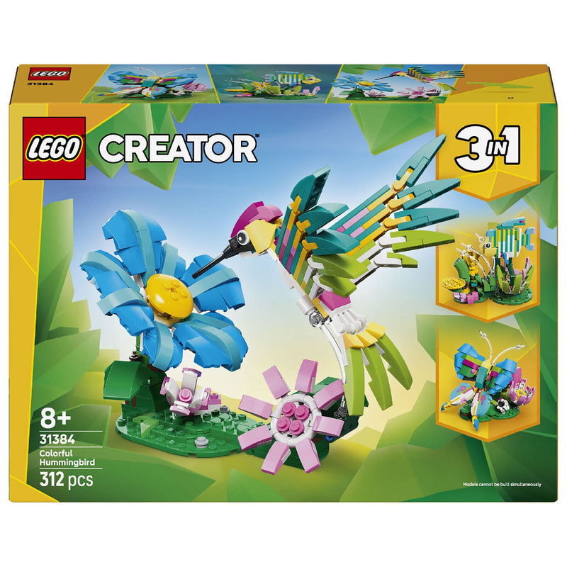 Lego 31384 Creator Wild Animals: Colorful Hummingbird (312 Pieces)