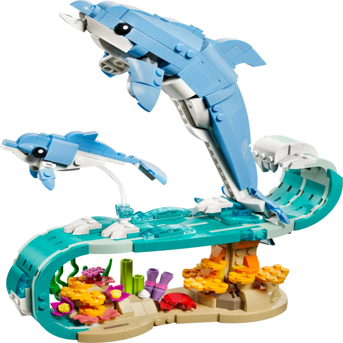 Lego 31385 Creator 3-in-1 Sea Animals: Beautiful Dolphins (542 Pieces)-Construction-LEGO-Toycra