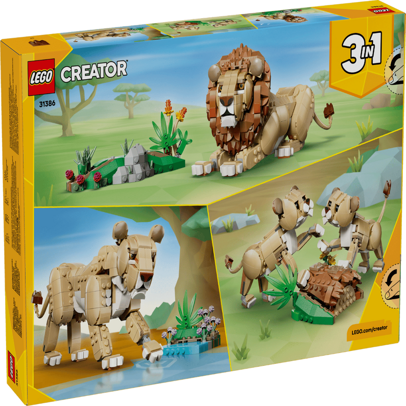 Lego 31386 Creator 3 In 1 Wild Animals: Majestic Lion (839 Pieces)