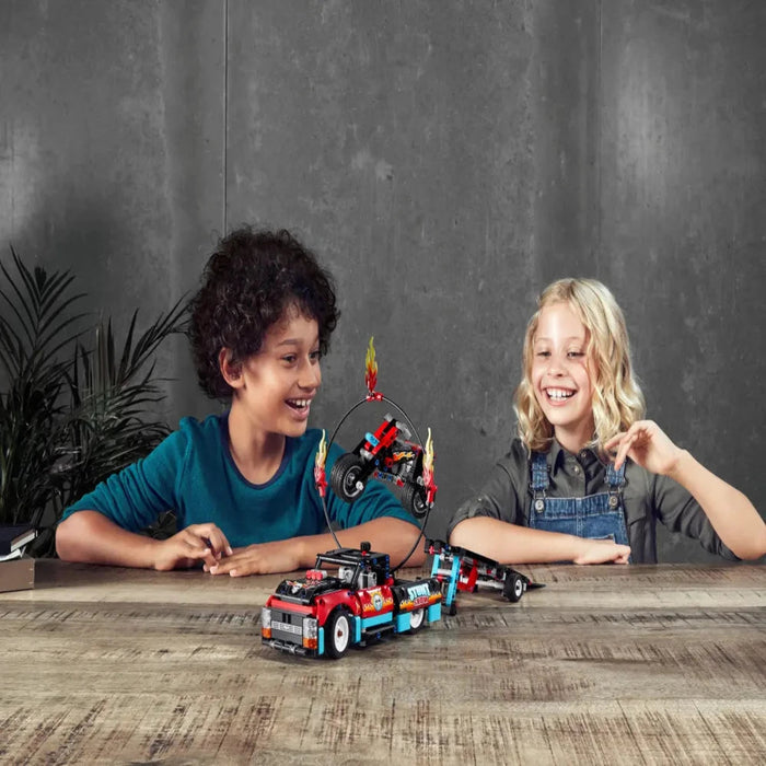 Lego stunt show truck and bike sale