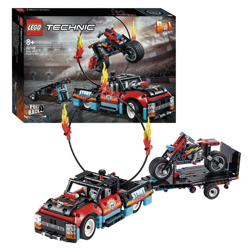 Lego 42106 Technic Stunt Show Truck & Bike (610 Pieces)
