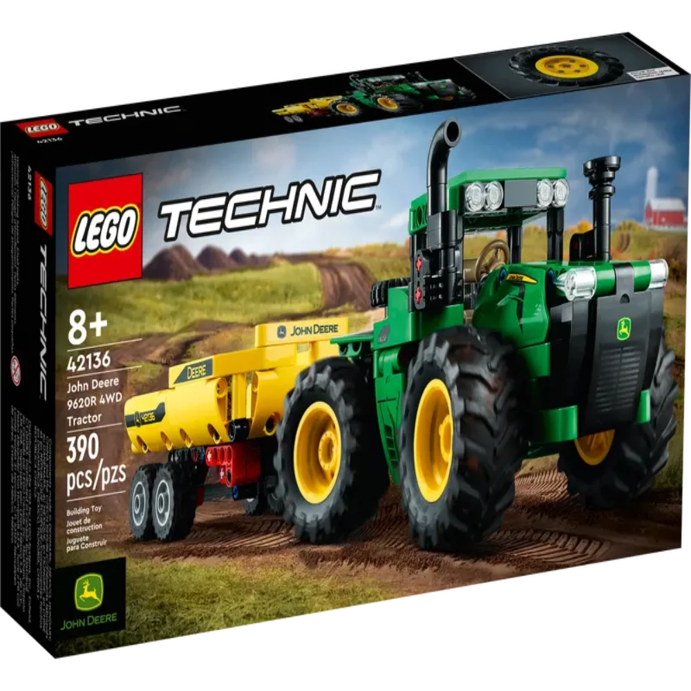 Lego 42136 Technic John Deere 9620R 4WD Tractor - 390 Pieces