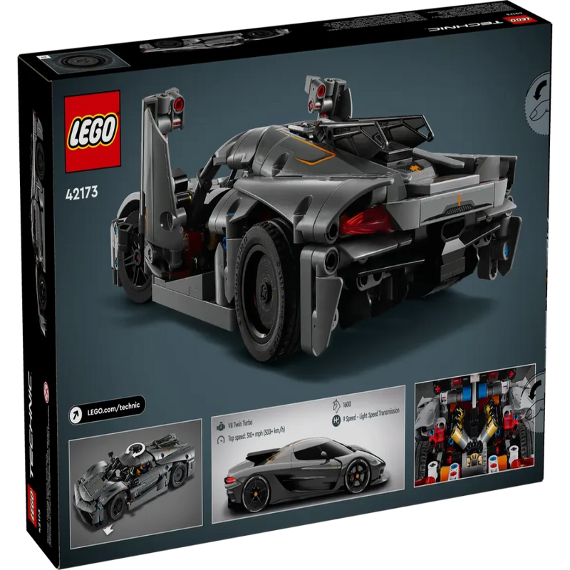 Lego 42173 Technic Koenigsegg Jesko Absolut Grey Hypercar (801 Pieces)