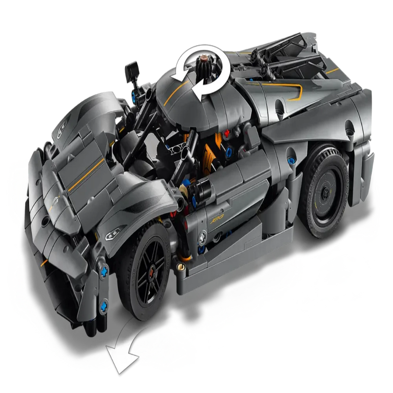 Lego 42173 Technic Koenigsegg Jesko Absolut Grey Hypercar (801 Pieces)
