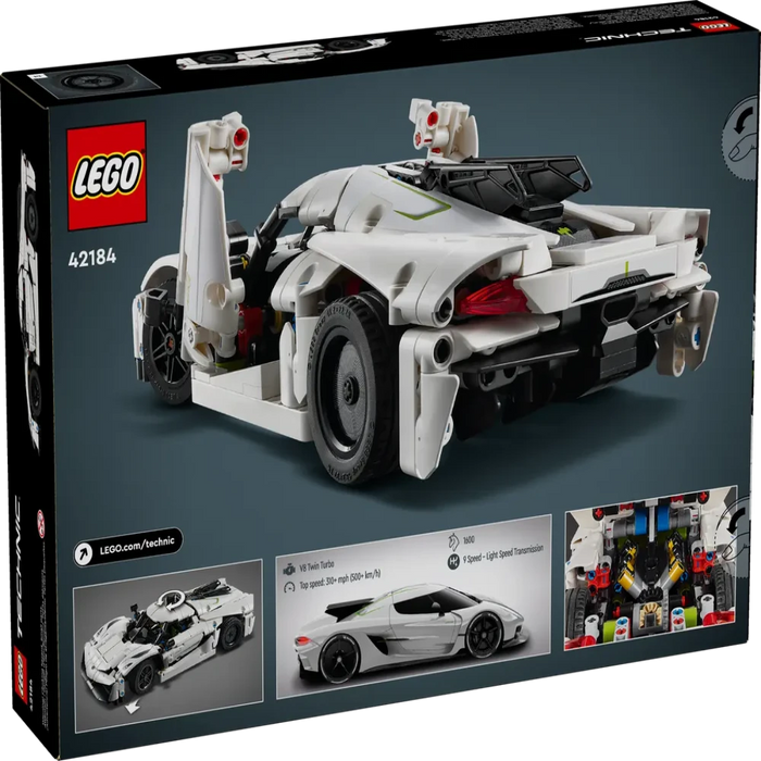 Lego 42184 Technic Koenigsegg Jesko Absolut White Hypercar (801 Pieces)-Construction-LEGO-Toycra