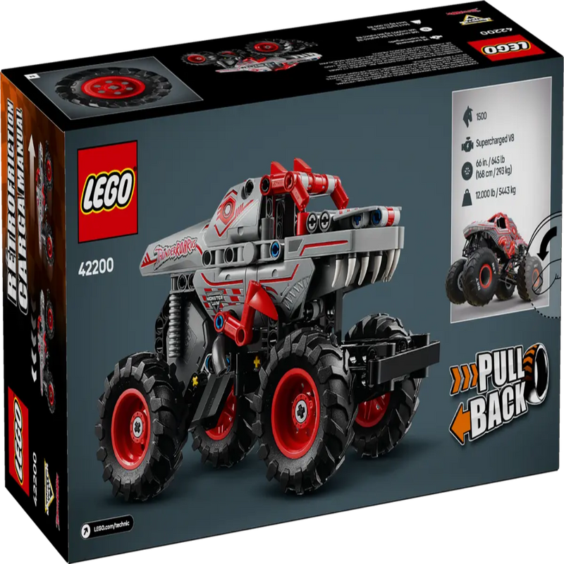Lego 42200 Technic Monster Jam ThunderROARus Pull-Back (232 Pieces)