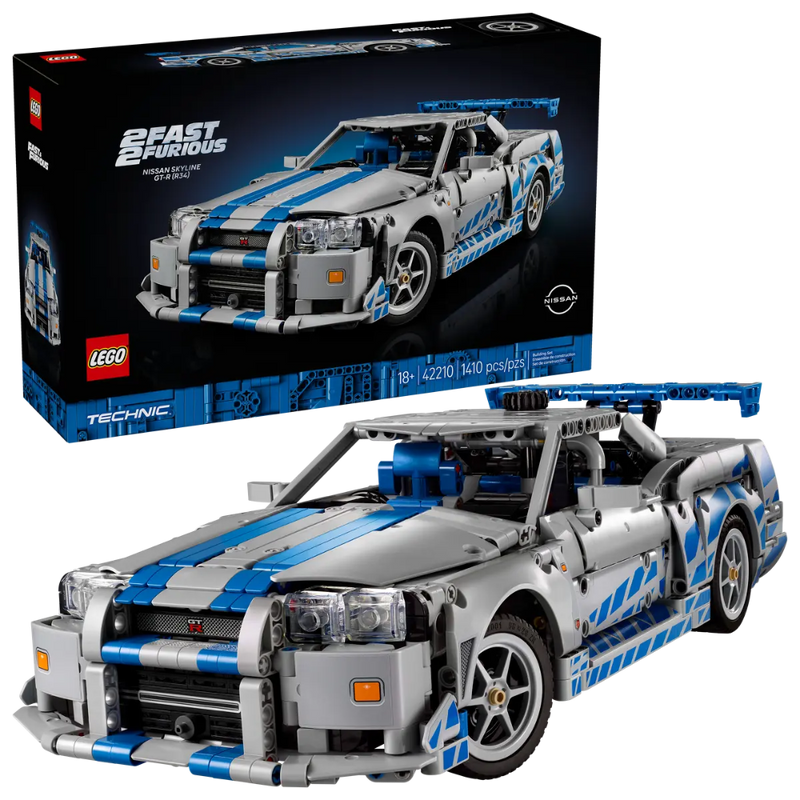 Lego 42210 Technic 2 Fast 2 Furious Nissan Skyline GT-R (R34) Car ( 1410 Pieces)