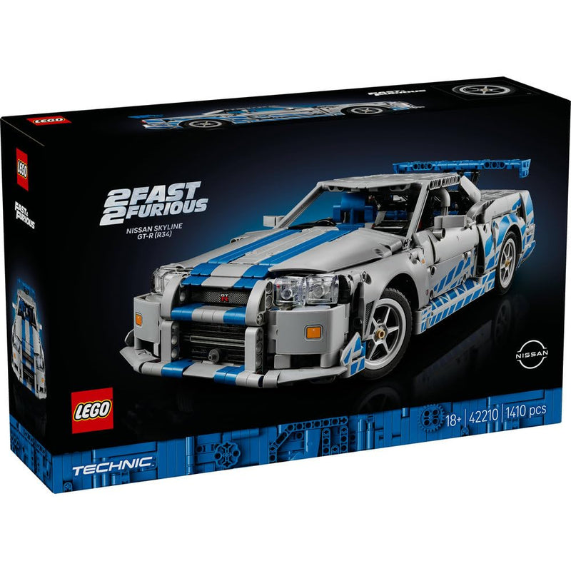 Lego 42210 Technic 2 Fast 2 Furious Nissan Skyline GT-R (R34) Car ( 1410 Pieces)