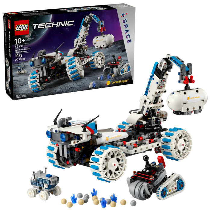 Lego 42211 Technic Lunar Outpost Moon Rover Space Vehicle (1082 Pieces)-Construction-LEGO-Toycra