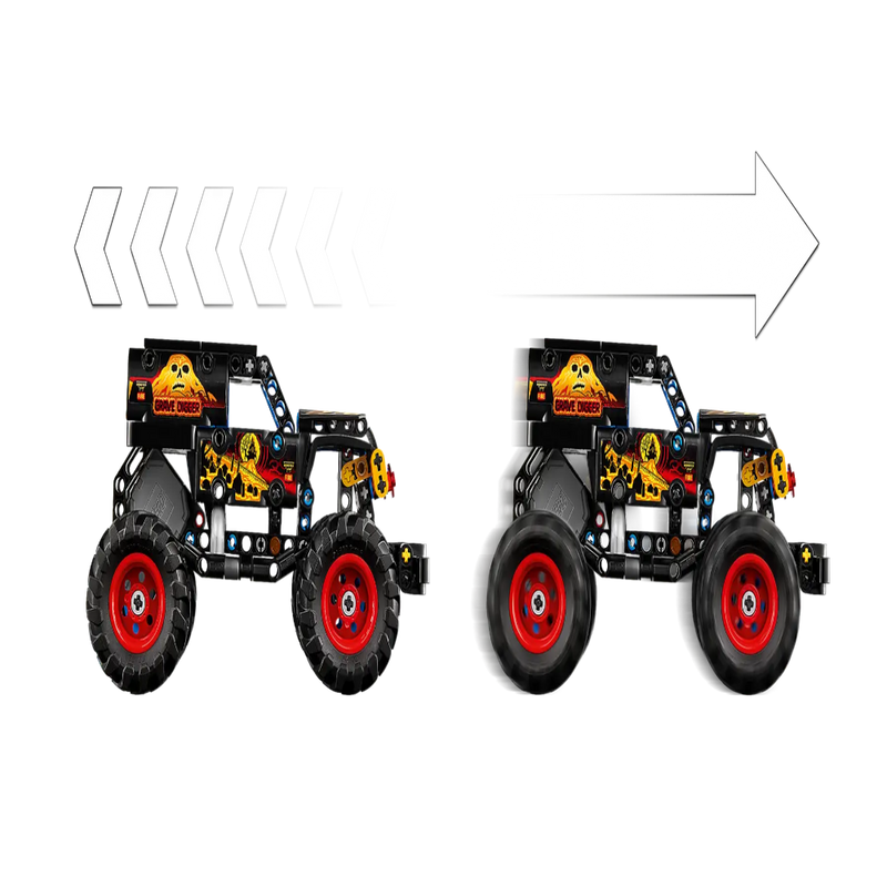 Lego 42219 Technic Monster Jam Grave Digger Fire And Ice (263 Pieces)