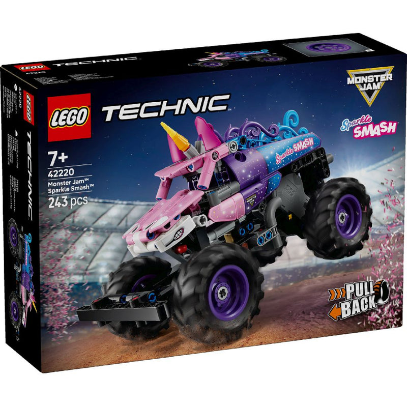 Lego 42220 Technic Monster Jam Sparkle Smash Pull-Back (243 Pieces)