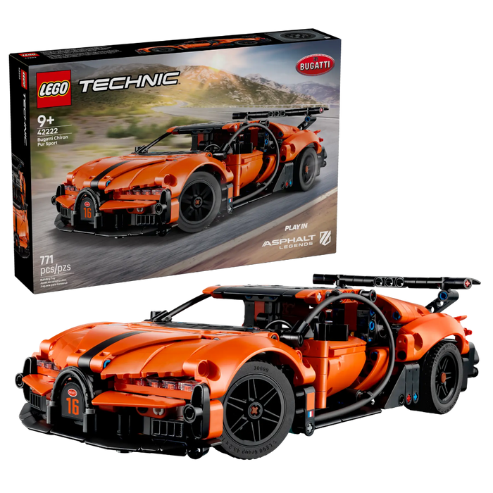 Lego 42222 Technic Bugatti Chiron Pur Sport Hypercar (771 Pieces)-Construction-LEGO-Toycra