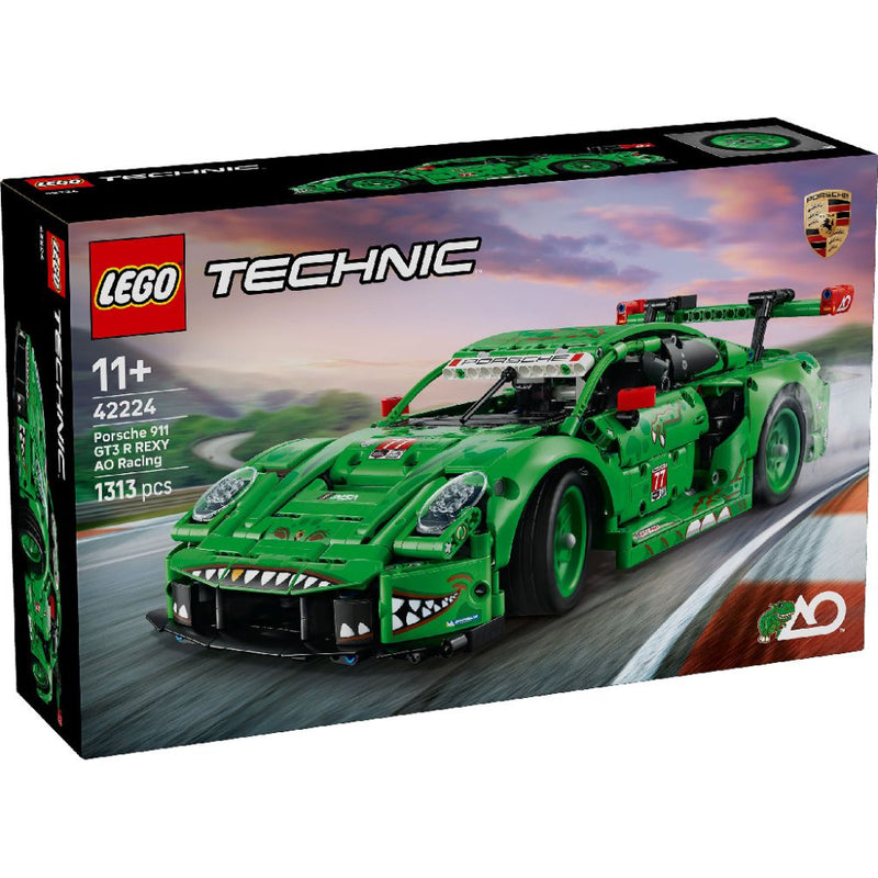 Lego 42224 Technic Porsche 911 GT3 R REXY AO Racing Car (1313 Pieces)
