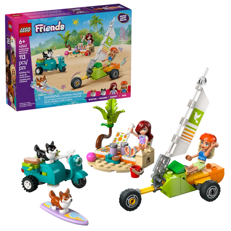 Lego 42641 Friends Surfing Dogs And Scooter Adventure (113 Pieces)