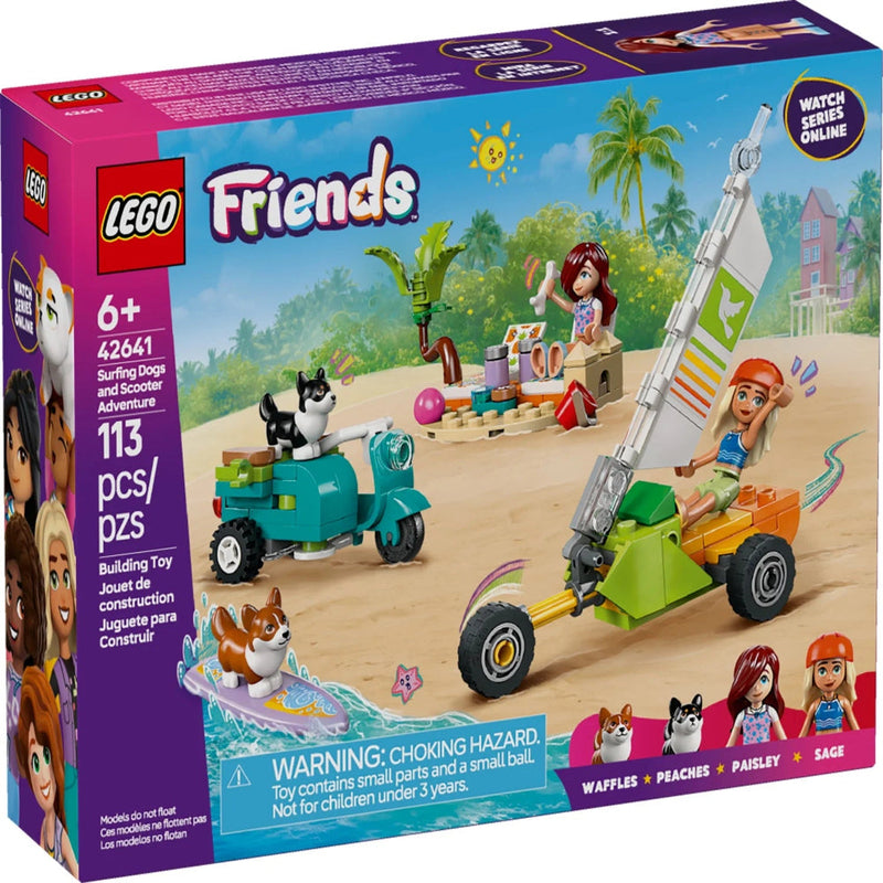 Lego 42641 Friends Surfing Dogs And Scooter Adventure (113 Pieces)