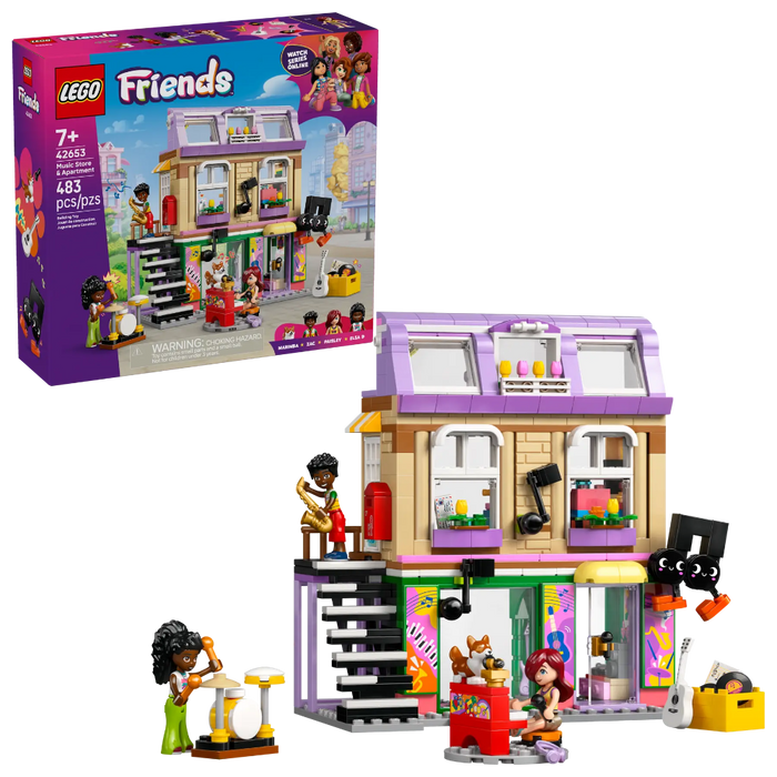 Lego 42653 Friends Music Store & Apartment (483 Pieces)-Construction-LEGO-Toycra