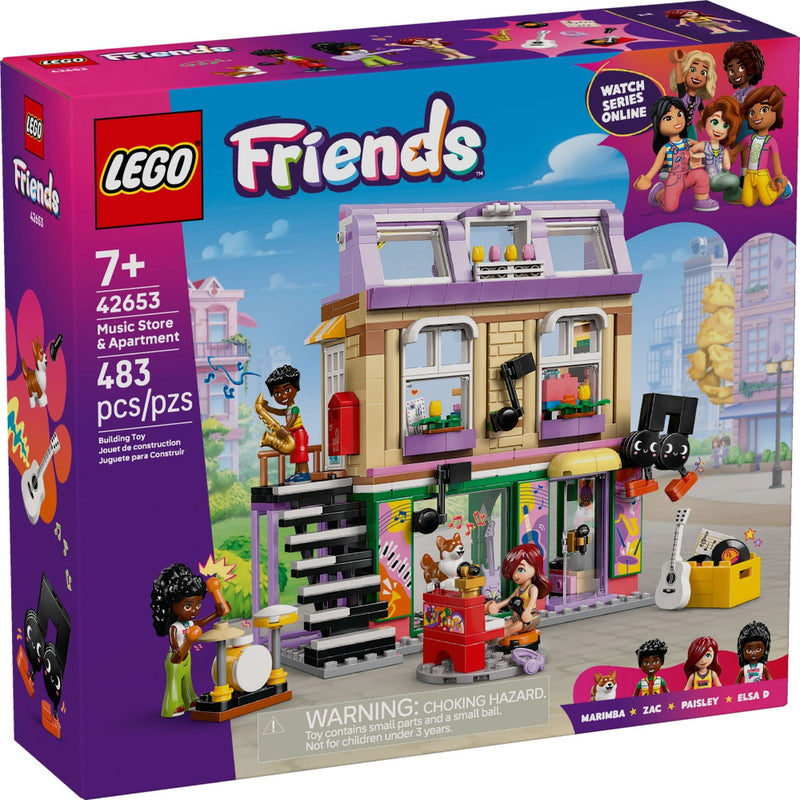 Lego 42653 Friends Music Store & Apartment (483 Pieces)