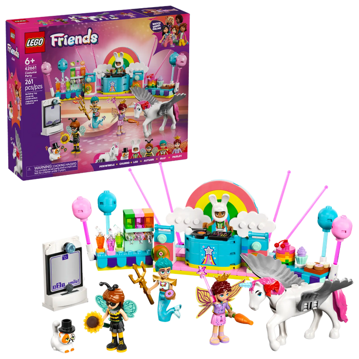 Lego 42661 Friends Costume Party With Unicorn & Fairy (261 Pieces)-Construction-LEGO-Toycra