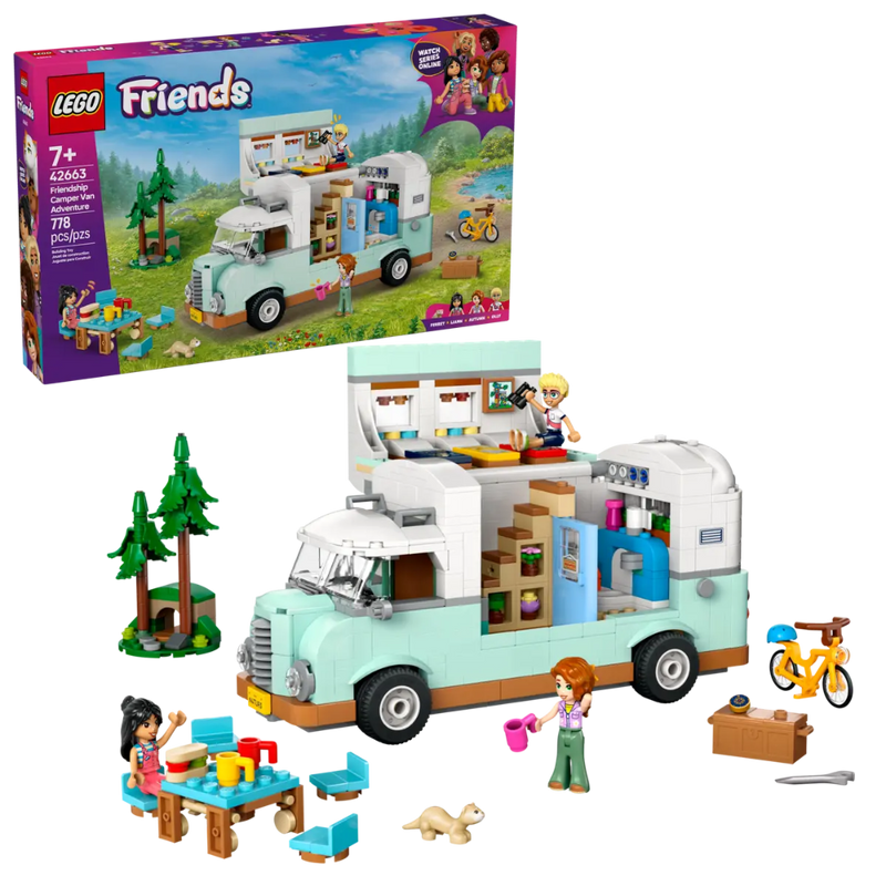 Lego 42663 Friends Friendship Camper Van Adventure (778 Pieces)