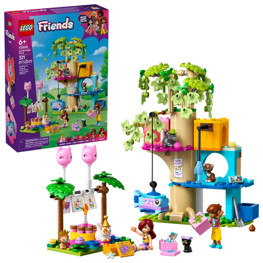 Lego 42666 Friends Cat Birthday Party & Tree House (321 Pieces)-Construction-LEGO-Toycra