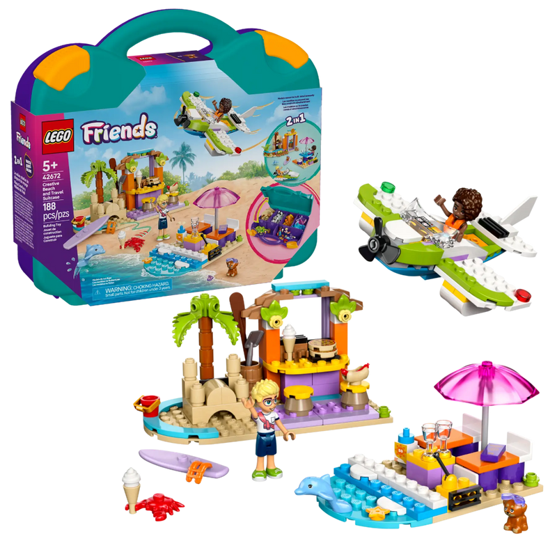 Lego 42672 Friends Creative Beach And Travel Suitcase (188 Pieces)