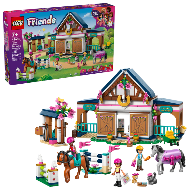 Lego 42688 Friends Horse Stable And Riding Academy (735 Pieces)