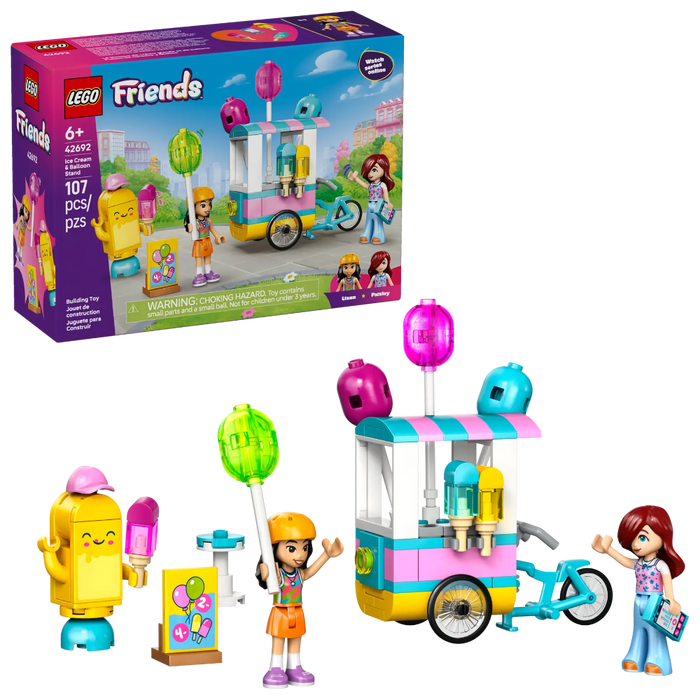 Lego 42692 Friends Ice Cream & Balloon Stand (107 Pieces)-Construction-LEGO-Toycra