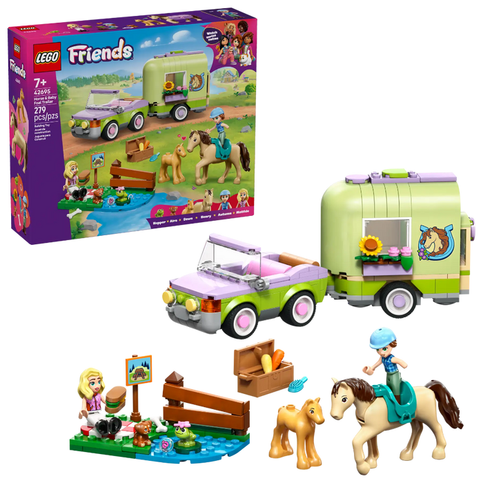 Lego 42695 Friends Horse & Baby Foal Trailer (279 Pieces)