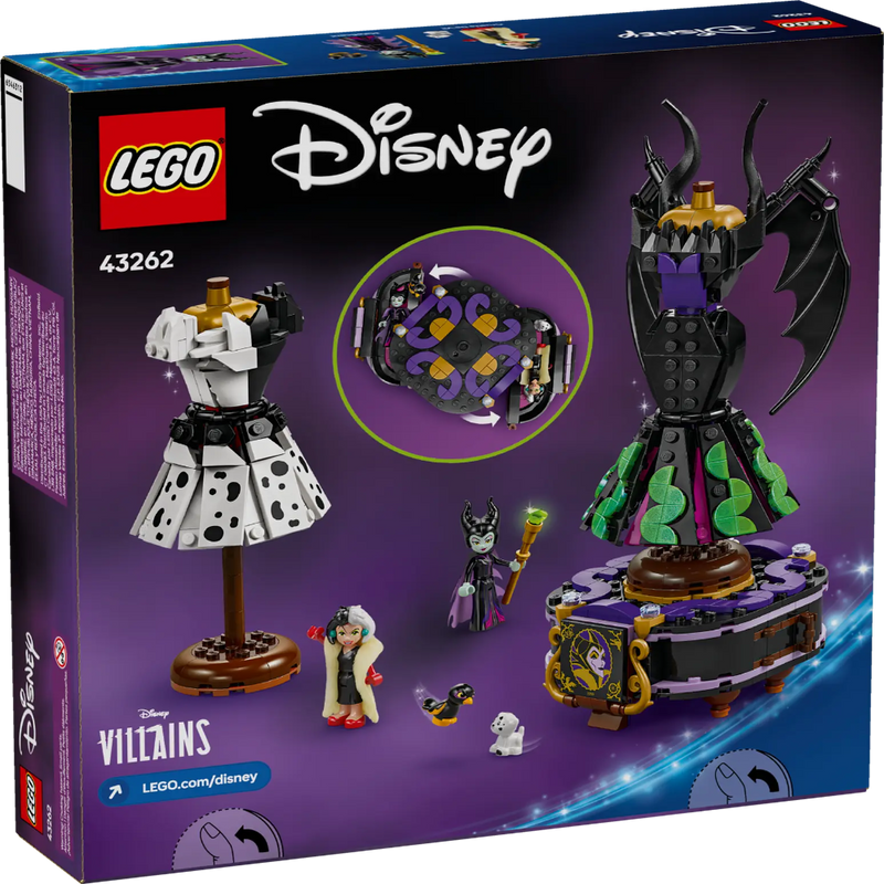 Lego 43262 Disney Classic Maleficent's And Cruella De Vil's Dresses (524 Pieces)