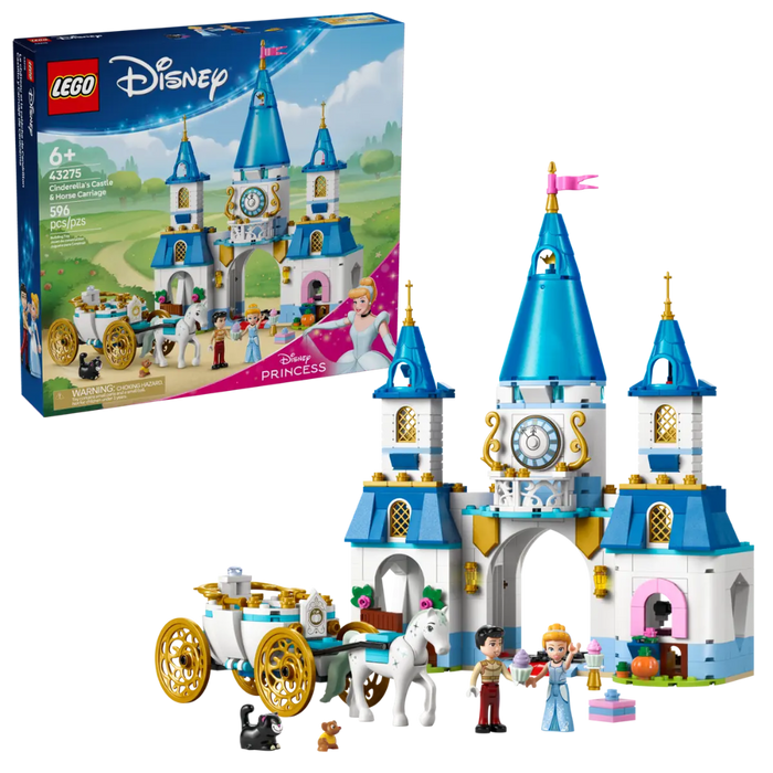 Lego 43275 Disney Cinderella's Castle & Horse Carriage (596 Pieces)-Construction-LEGO-Toycra