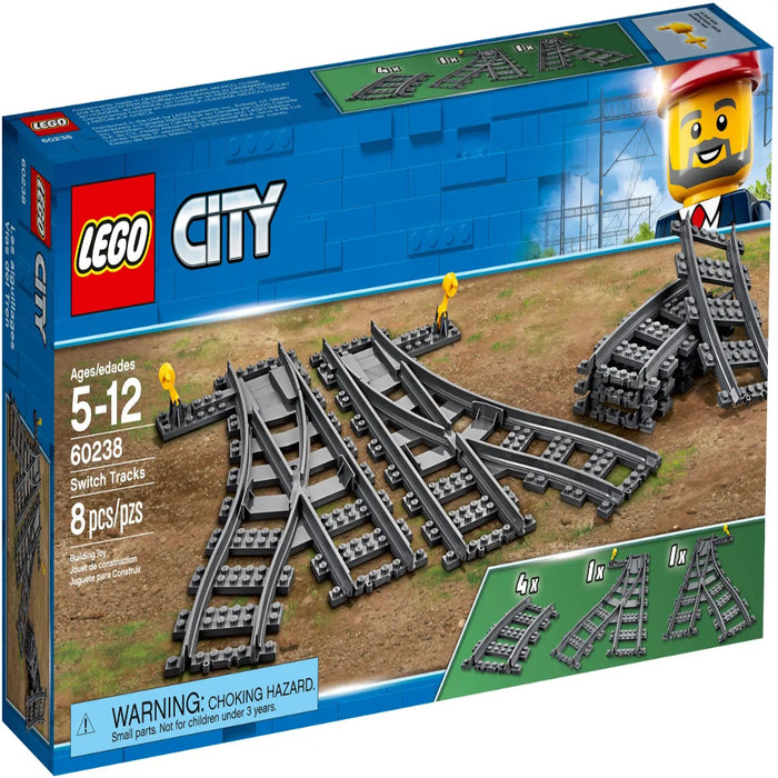 Lego 60238 City Switch Tracks (8 Pieces)-Construction-LEGO-Toycra