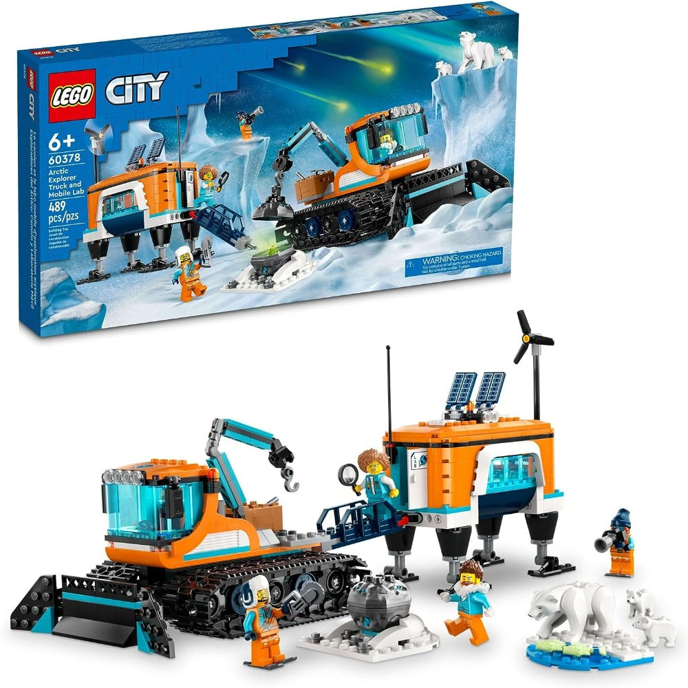 Lego 60378 City Arctic Explorer Truck And Mobile Lab - 489 Pieces