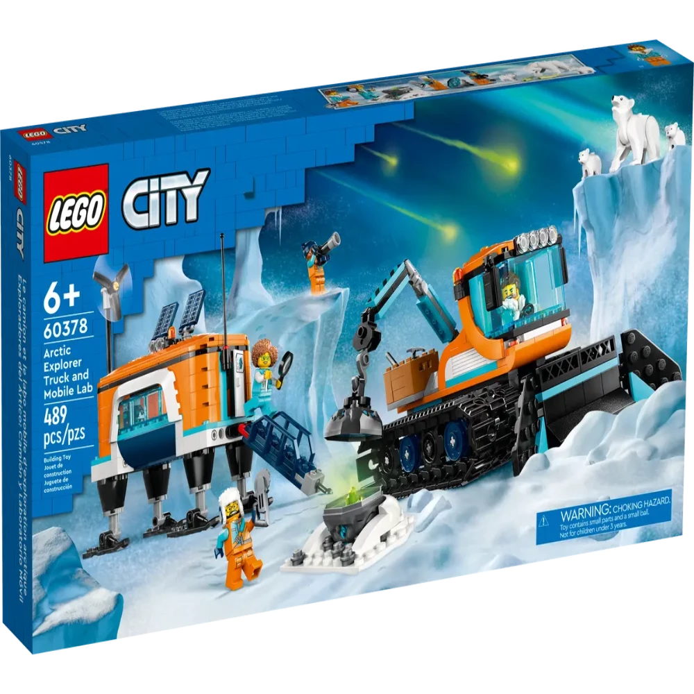 Lego 60378 City Arctic Explorer Truck And Mobile Lab 489 Pieces