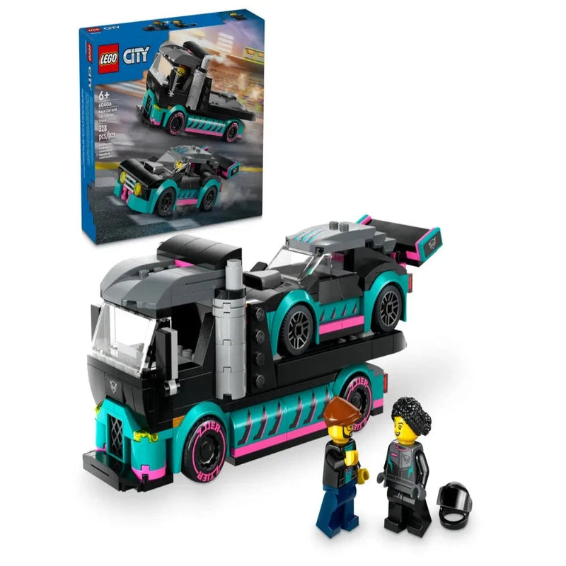 Lego 60406 City Race Car And Car Carrier Truck (328 Pieces)