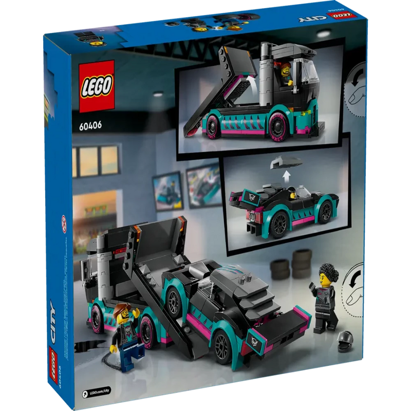 Lego 60406 City Race Car And Car Carrier Truck (328 Pieces)