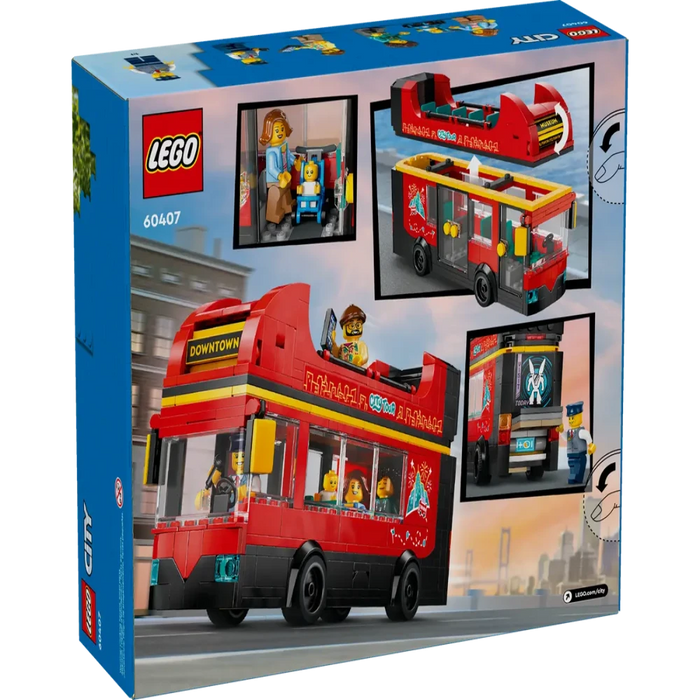 Lego 60407 City Red Double-Decker Sightseeing Bus (384 Pieces)-Construction-LEGO-Toycra